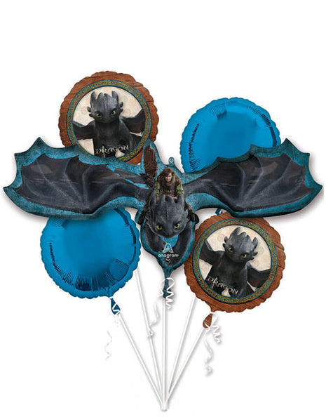 Globos de ramo de anagramas de Cómo entrenar a tu dragón (5 unidades)