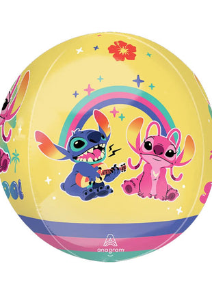 Globo Orbz de Lilo y Stitch con anagrama de 16 pulgadas