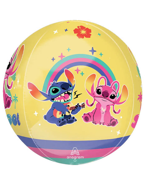 Globo Orbz de Lilo y Stitch con anagrama de 16 pulgadas