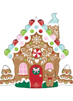27in Anagram Gingerbread House Christmas Balloon