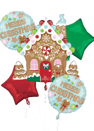 Anagram Baking Spirits Bright Christmas Bouquet Balloons 5pc