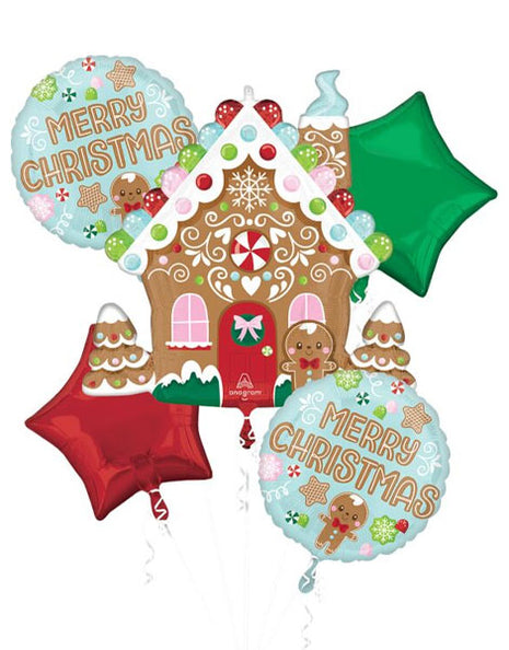 Anagram Baking Spirits Bright Christmas Bouquet Balloons 5pc