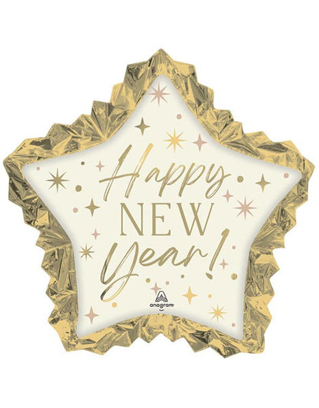 34in Anagram Golden Soiree New Year Star Balloon