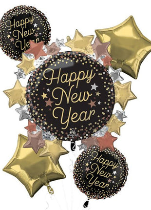 AnagramLuxe New Year Bouquet Balloons 5pc