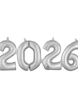 24in Anagram Air-Filled Silver 2026 Balloon