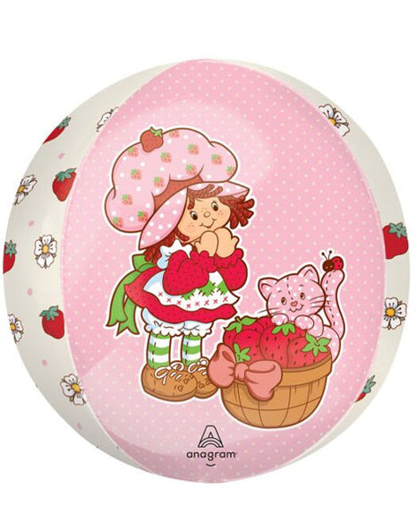 Globo orbe con anagrama de Strawberry Shortcake de 16 pulgadas