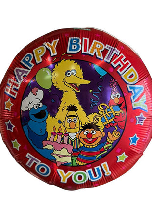 Globo de feliz cumpleaños de Barrio Sésamo con anagrama de 18 pulgadas
