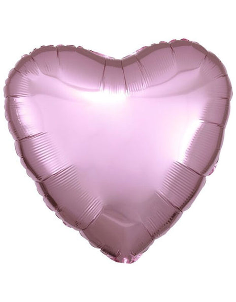 Globo de corazón rosa pastel con anagrama de 18 pulgadas