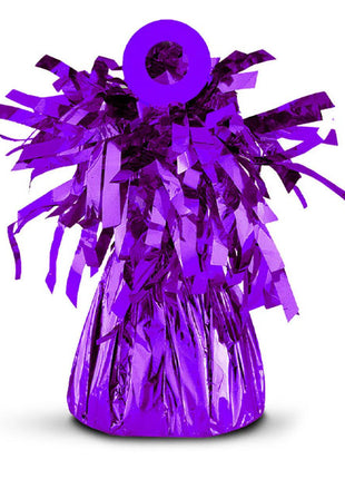Peso para globo morado con anagrama de 5 oz