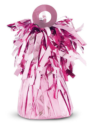 Peso para globo rosa con anagrama de 5 oz