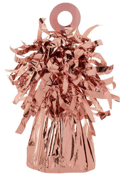 Peso para globo con anagrama de oro rosa de 5 oz