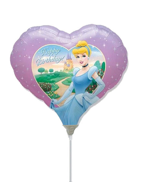 Globo de corazón de Cenicienta con anagrama de 9 pulgadas (se requiere sellado térmico)