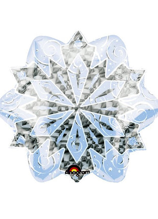18in Anagram White Christmas Snowflake Balloon - Joker Party Supply