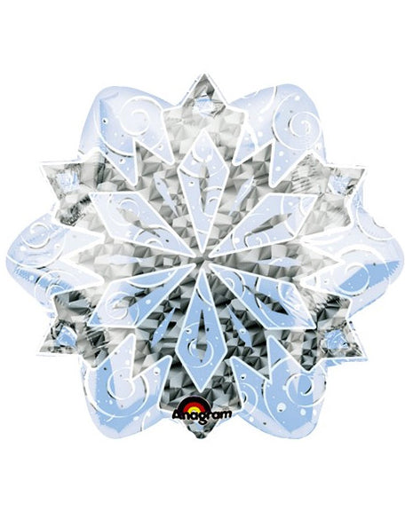 18in Anagram White Christmas Snowflake Balloon - Joker Party Supply