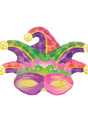 31in Anagram Mardi Gras Mask Balloon - Joker Party Supply