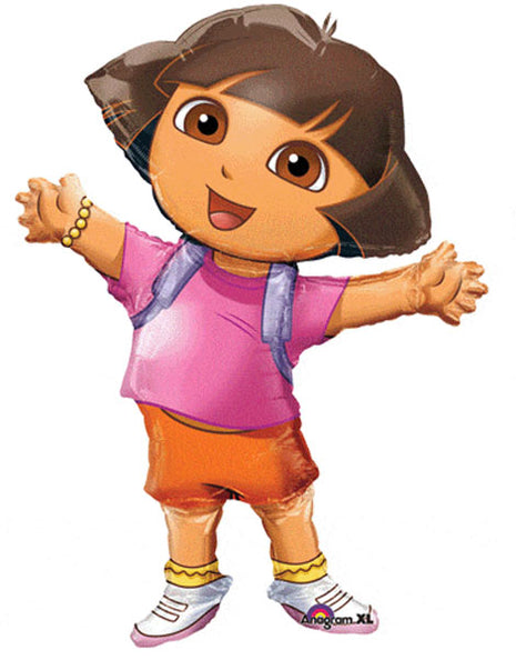 Globo Airwalker con anagrama de Dora la Exploradora de 52 pulgadas