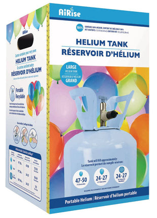 Tanque de helio desechable AiRise de 13,9 pies cúbicos
