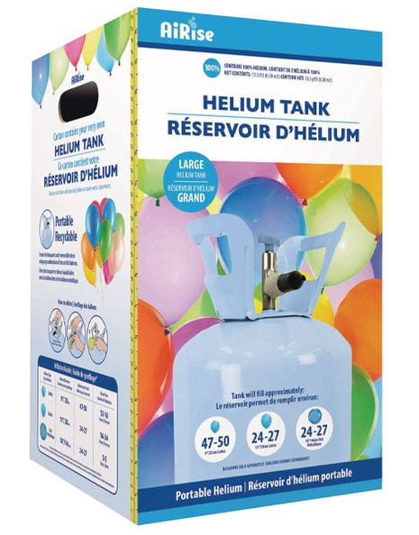 Tanque de helio desechable AiRise de 13,9 pies cúbicos