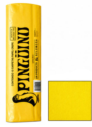 Pinguino Papel Crepe/Crepe Paper Mango 10 Ojas/10 Sheets