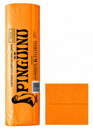 Pinguino Papel Crepe/Crepe Paper Amarillo Zempazuchitl 10 Ojas/10 Sheets