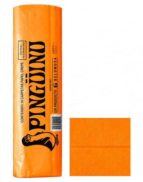 Pinguino Papel Crepe/Crepe Paper Amarillo Zempazuchitl 10 Ojas/10 Sheets