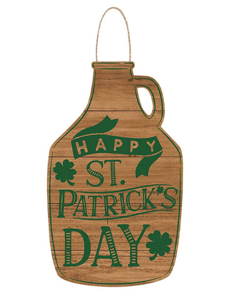 Amscan Happy St. Patrick's Day Hanging Growler Sign (18" x 8.75")