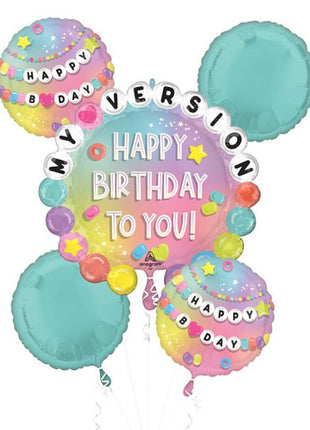 Anagram Friendship Happy Birthday Bouquet Balloons 5pc