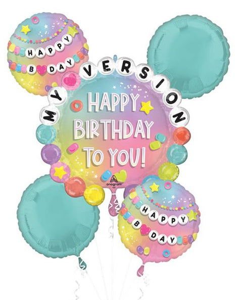 Anagram Friendship Happy Birthday Bouquet Balloons 5pc