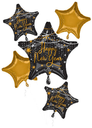 Anagram Midnight Hour Bouquet Balloons 5pc