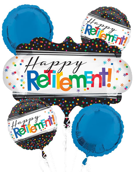 Anagram Officially Retired Bouquet Balloons 5pc