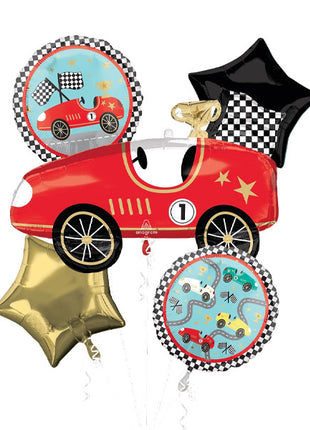 Anagram Race Cars Bouquet Balloons 5pc