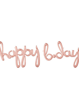 Anagram Rose Gold Happy Bday Birthday Air-filled Balloon