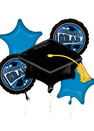 Anagram School Colors Be True to Your School Blue Bouquet Balloons 5pc