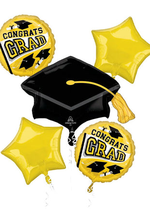 Anagram School Colors Be True to Your School Yellow Bouquet Balloons 5pc