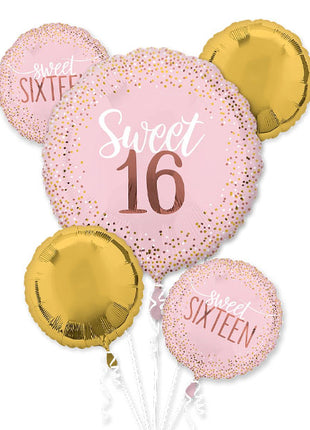Anagram Sixteen Blush Bouquet Balloons 5pc