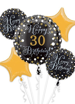 Anagram Sparkling Bday Personalize It! Bouquet Balloons 5pc