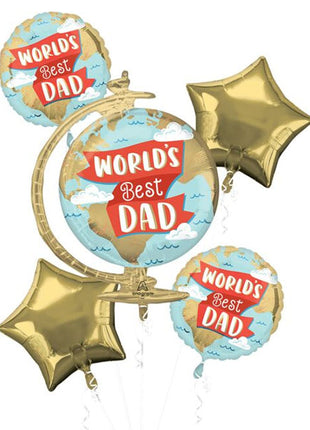 Anagram Worlds Best Dad Bouquet Balloons 5pc