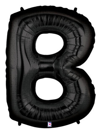 34in Betallic Black Letter B Megaloons - Joker Party Supply