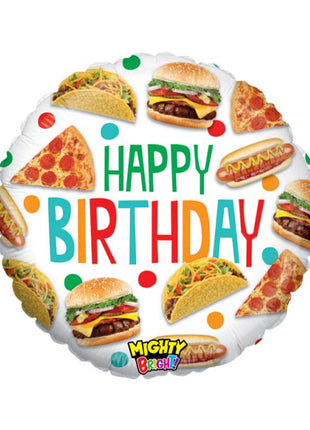 21in Betallic Mighty Food Birthday Balloon - Joker Party Supply