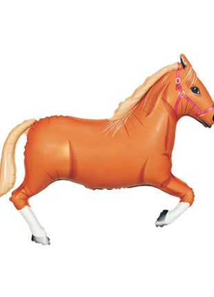 43in Betallic Tan Horse Balloon - Joker Party Supply