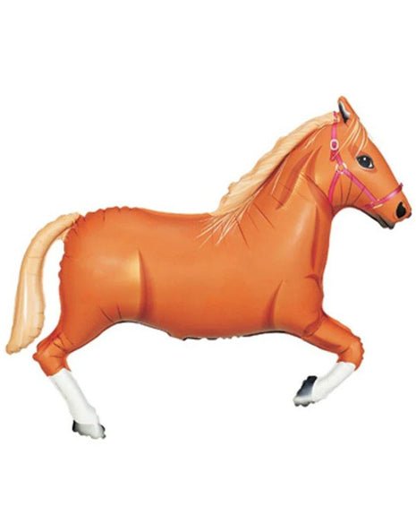 43in Betallic Tan Horse Balloon - Joker Party Supply
