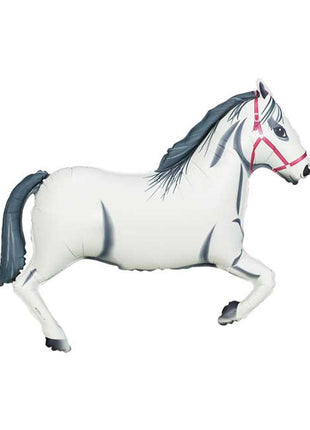 43in Betallic White Horse Balloon - Joker Party Supply