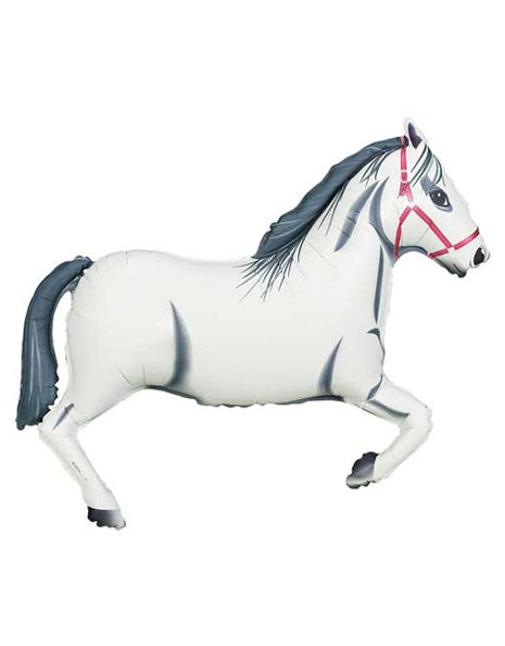 43in Betallic White Horse Balloon - Joker Party Supply