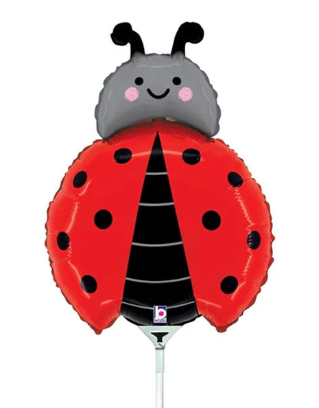 14in Betallic Ladybug Balloon (Heat Seal Required)