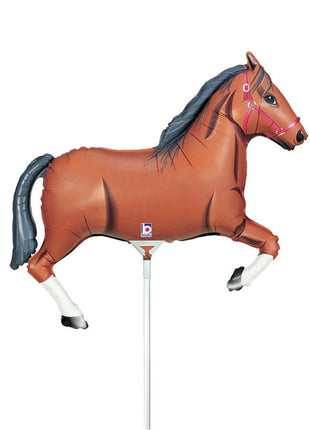 14in Betallic Brown Horse Balloon (Heat Seal Required)