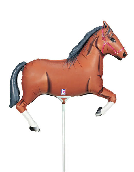 14in Betallic Brown Horse Balloon (Heat Seal Required)
