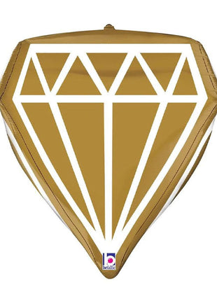18in Betallic Dimensional Geo Gem Balloon - Joker Party Supply