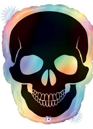 27in Betallic Opal Skull Balloon