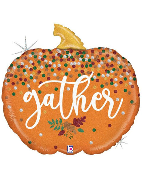 28in Betallic 28" Gather Pumpkin Balloon