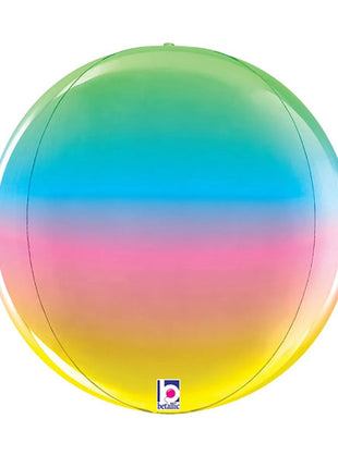 11in Betallic Dimensional Multi-Color Globe Balloon